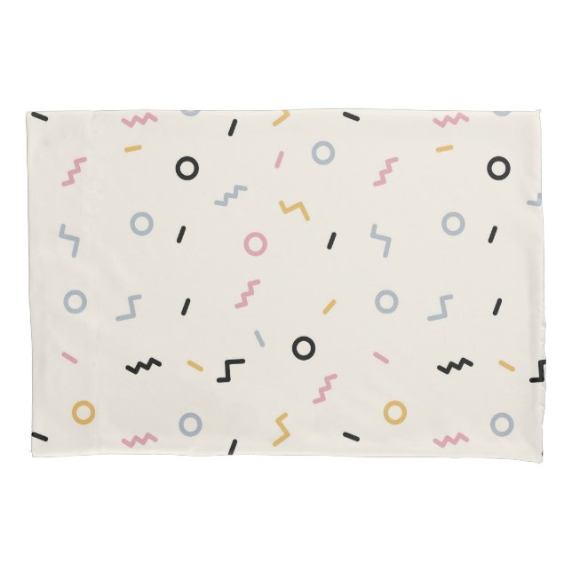 Housse D'oreillers Motif Retro Squiggle (devant-gauche)
