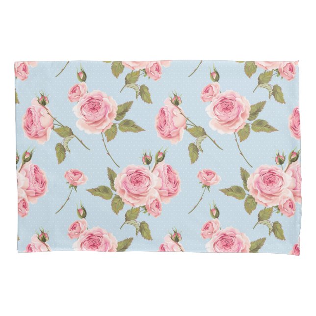 Housse D'oreillers Motif rose et Pois (devant)