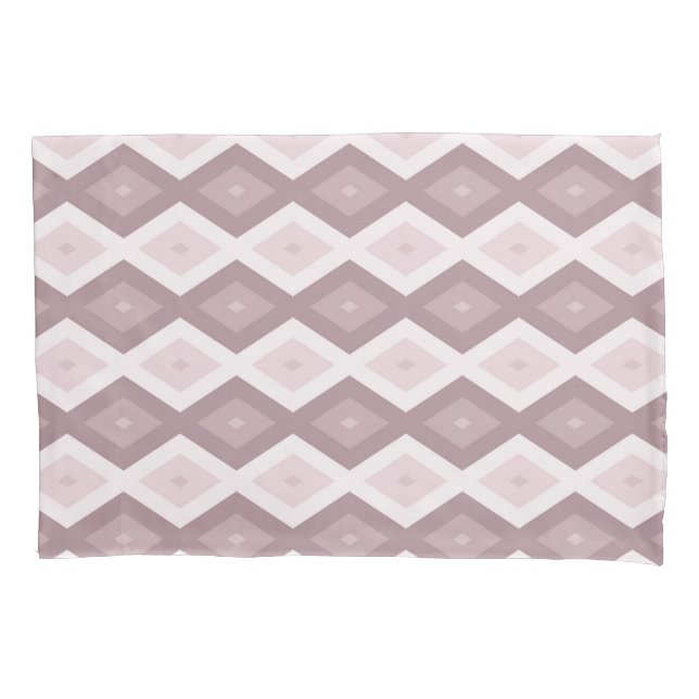 Housse D'oreillers motif rose quartz rose diamant (devant)