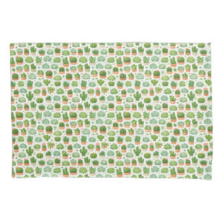 Housse D'oreillers Motif sans couture de plante succulente mignonne