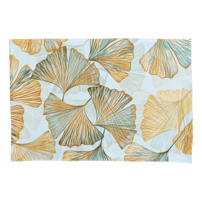 Housse D'oreillers Motif sans couture Gingko Feuille (devant)