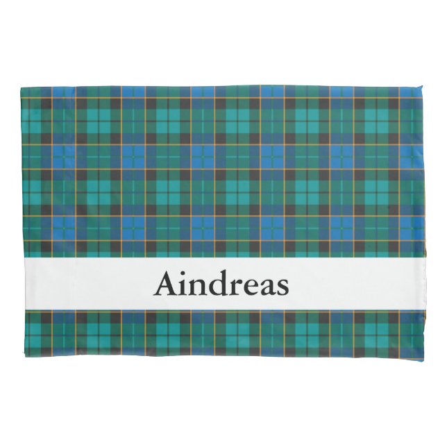 Housse D'oreillers Motif Tartan plaids - bleu traditionnel vert (devant)