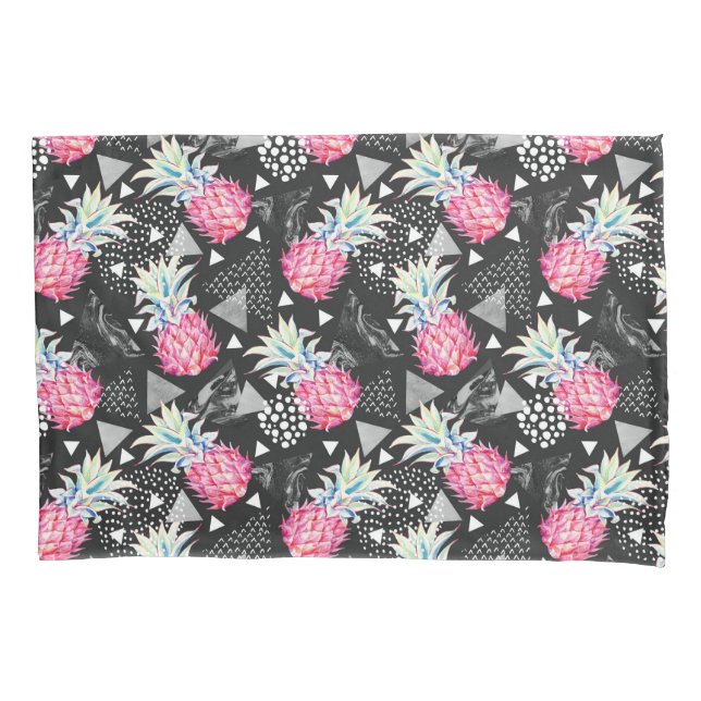 Housse D'oreillers Motif texturisé d'ananas de triangle (devant-gauche)