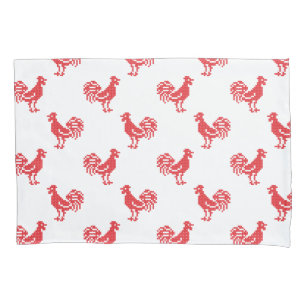 Housse D'oreillers Motif transparent Red Roosters