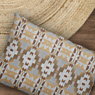 Housse D'oreillers Motif tribal kaki beige Taupe gris Brown foncé