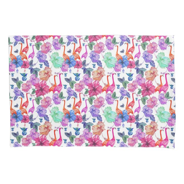 Housse D'oreillers Motif tropical d'aquarelle (devant-gauche)