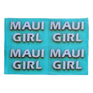 Housse D'oreillers motif vert fille maui