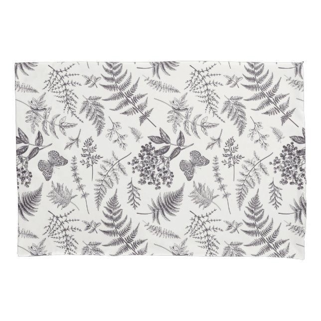 Housse D'oreillers Motif vintage Botany et Papillon (devant-gauche)