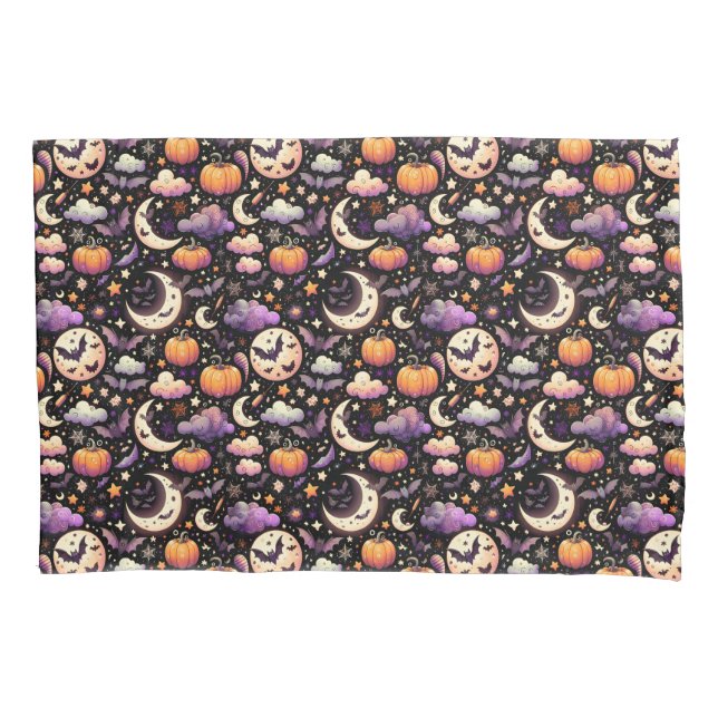 Housse D'oreillers Motif Whimsical Halloween Night Sky (devant-gauche)
