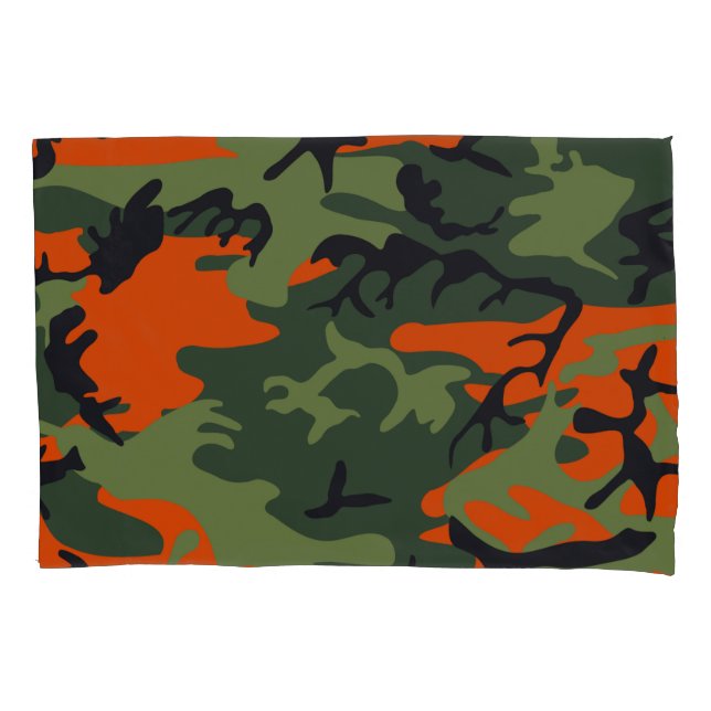 Housse D'oreillers Motifs du Camouflage orange (devant)