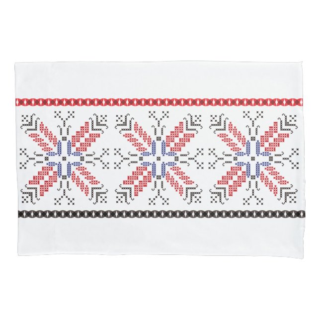 Housse D'oreillers Motifs roumains traditionnels Roumanie 1 d'art (devant)
