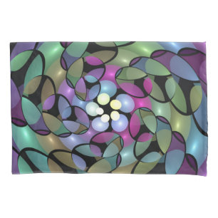 Housse D'oreillers Mouvements Colorés Art Fractal Abstrait Étonnant