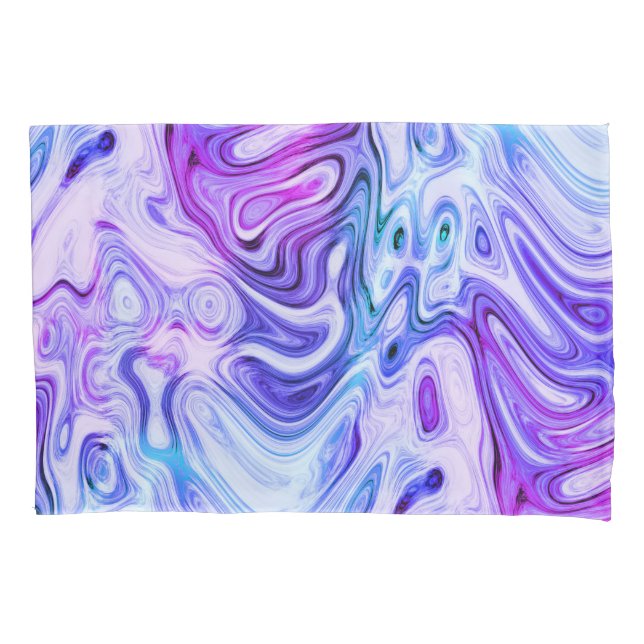 Housse D'oreillers murmure fantomatique, pastel marbré : (devant-gauche)