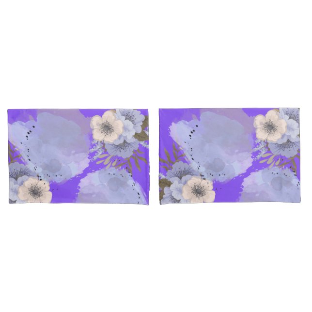 Housse D'oreillers Murugi Luxe Lavender Lavender Drift Paire de (devant-Set)