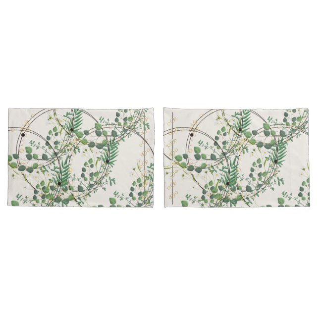 Housse D'oreillers Murugi Luxe Lits Golden Grove Pair (Dos-Set)