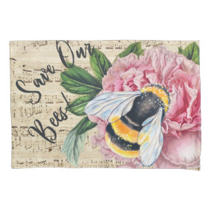 Housse D'oreillers Musique Pour Abees Pink Peony