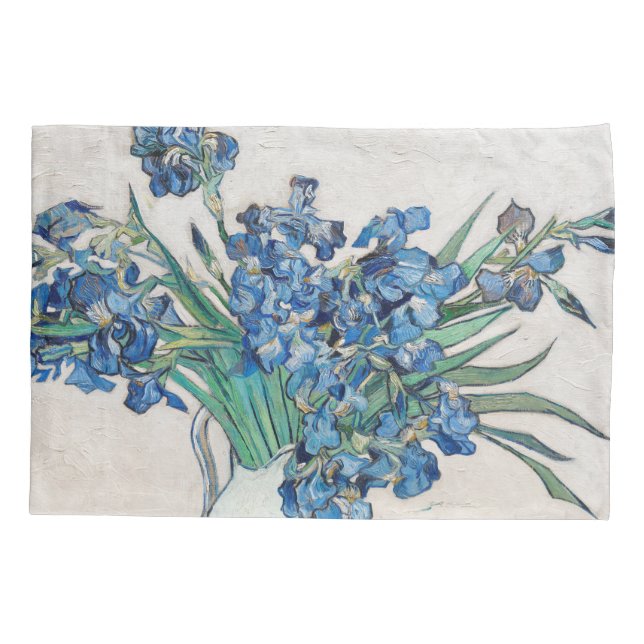 Housse D'oreillers Nature morte Vase aux iris de Vincent van Gogh (Dos)