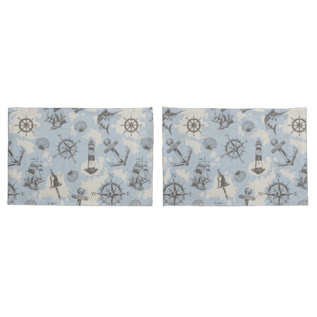 Housse D'oreillers Nautique (Dos-Set)