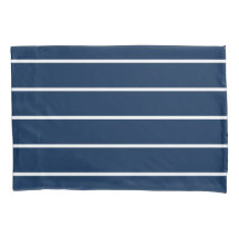 Navy Dark Blue Stripes Pillowcase