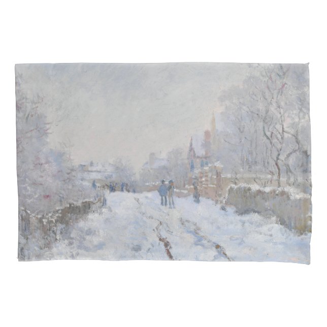 Housse D'oreillers Neige à Argenteuil (par Claude Monet) (devant)