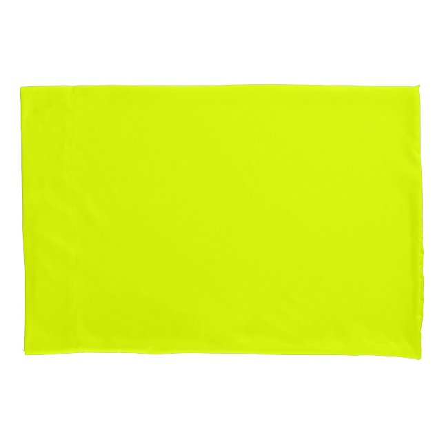 Housse D'oreillers Neon Chartreuse couleur solide | Couleur tendance (devant)