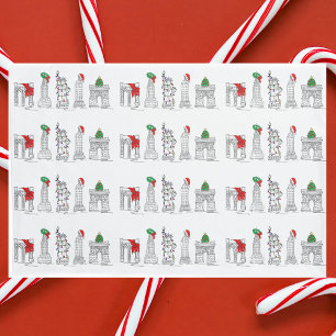 Housse D'oreillers New York City Christmas NYC Holiday Architecture