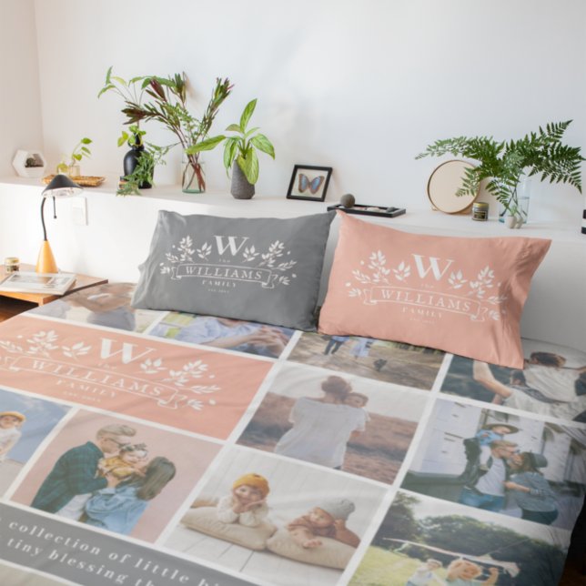 Housse D'oreillers N'importe quelle couleur | Monogramme de nom de fa (Créateur téléchargé)