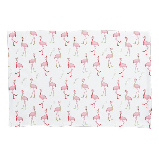 Housse D'oreillers Noël mignon Flamingo rose Coque Coussin (devant)
