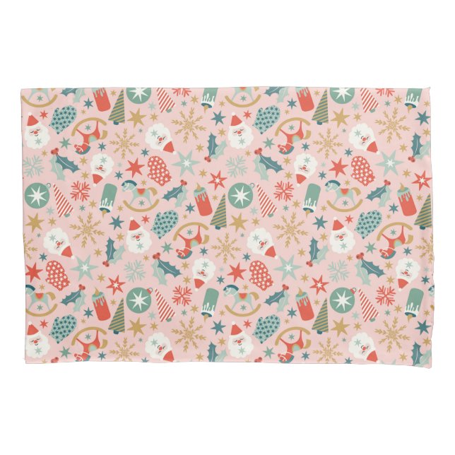 Housse D'oreillers Noël Retro Pastel (devant)