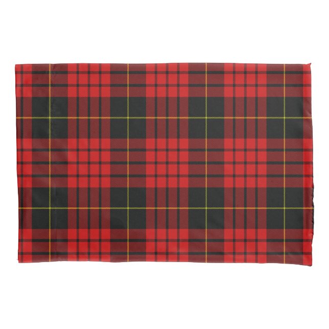 Housse D'oreillers Noël rouge de pays de plaid de tartan (devant)