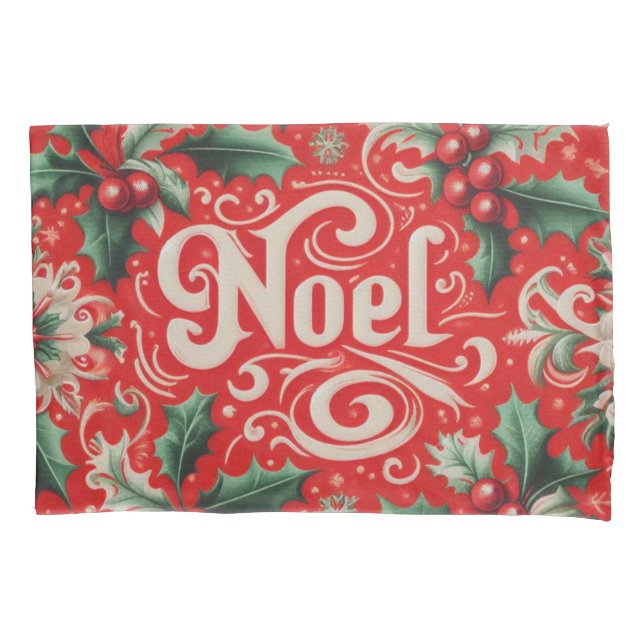Housse D'oreillers Noel rouge et vert (devant)