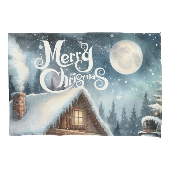 Housse D'oreillers Noël vintage/rustique (devant)