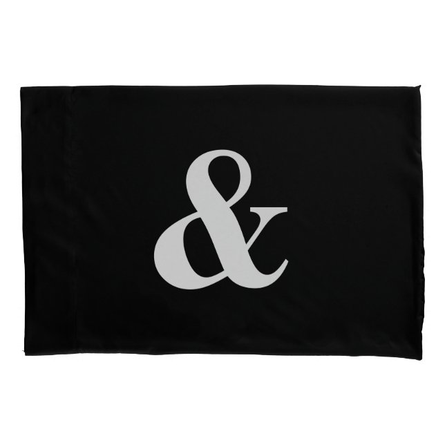 Housse D'oreillers Noir Blanc (devant)
