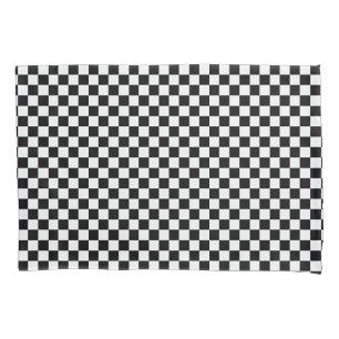 Housse D'oreillers Noir et blanc Checkered