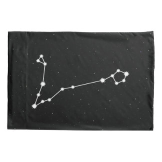 Housse D'oreillers Noir moderne et blanc de constellation de zodiaque