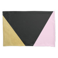 Noir Or et rose Bloc de couleur Mod Glam Triangles