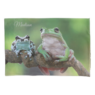 Housse D'oreillers Nom personnalisé Coque Coussin de grenouille