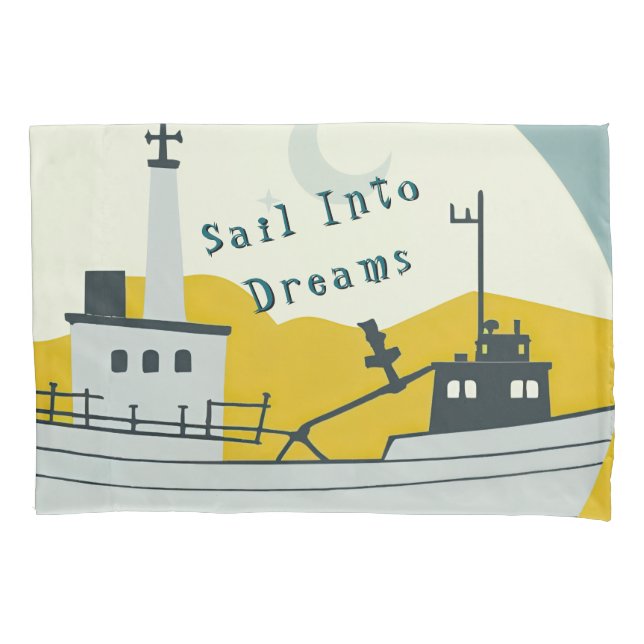 Housse D'oreillers Nordic Moon Boat  (devant)