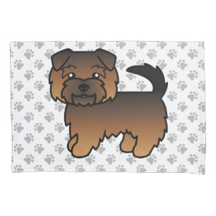 Housse D'oreillers Norfolk Terrier poil hérissé Chien de dessin animé