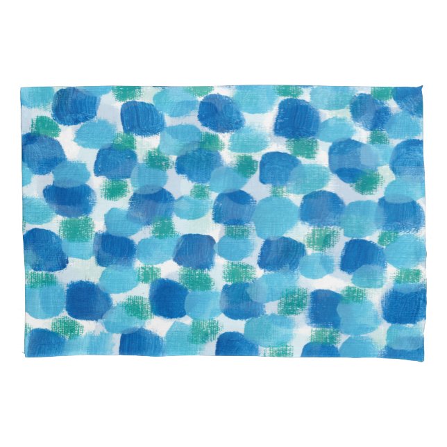 Housse D'oreillers Nuances Bleu Aquarelle Bleu Brise Design original (devant)