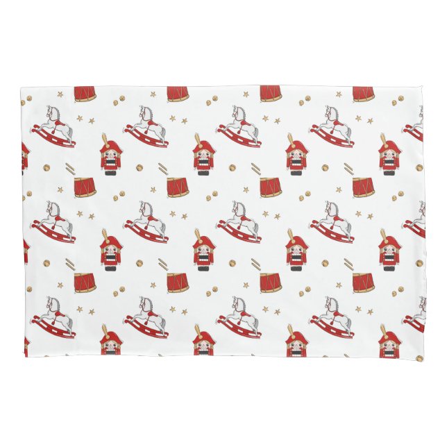 Housse D'oreillers Nutcracker motif de Noël (devant)