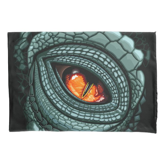 Housse D'oreillers Œil de prédateur reptile primal (devant)