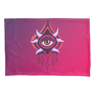 Housse D'oreillers Oeil Démon Violet - Art Occulte Gothique