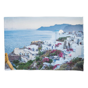 Housse D'oreillers Oia, Santorin, Grèce