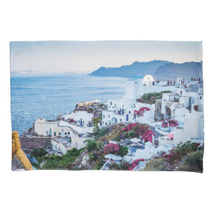 Housse D'oreillers Oia, Santorin, Grèce