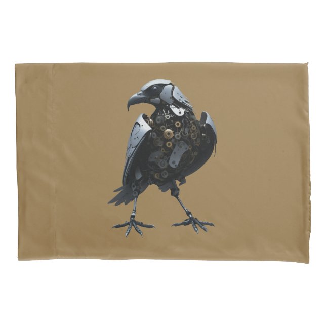 Housse D'oreillers Oiseau robotique (devant)