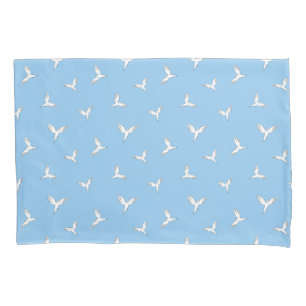 Housse D'oreillers Oiseaux blancs.