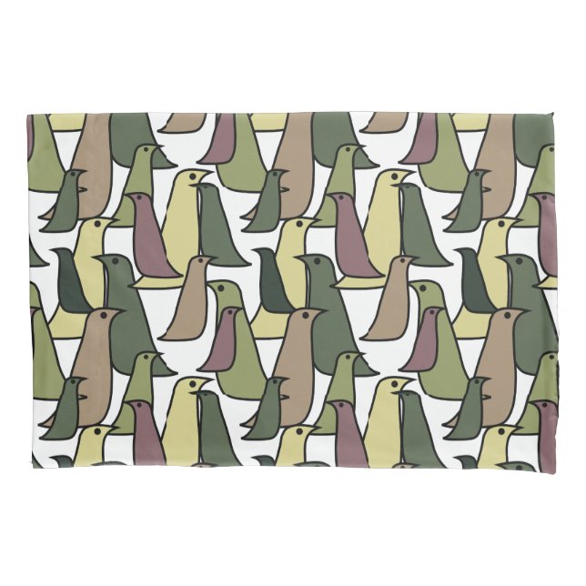 Housse D'oreillers Oiseaux de Camouflage (devant)
