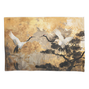 Housse D'oreillers Oiseaux japonais de grues