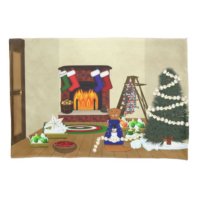 Housse D'oreillers Oliver Décore pour Noël (devant-gauche)